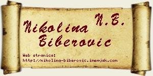 Nikolina Biberović vizit kartica
